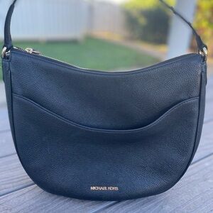 Michael Kors Black Pebbled Leather Hobo Bag
